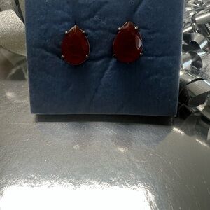 Avon Elegant Red Teardrop Earrings